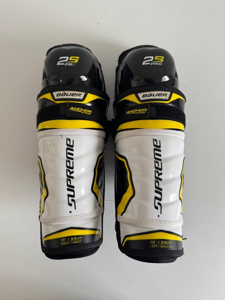 Like New Intermediate Size 13" Bauer Supreme 2S Pro Shin Pads *Read Description*