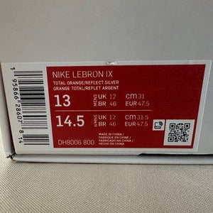 Men's Size 13.0 (W 14.0) Nike Lebron 9 Shoes (New)