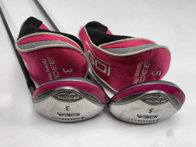 Adams Idea A3 OS 3 & 5 Fairway Wood Set 15* 18* Grafalloy Idea Ladies RH HC