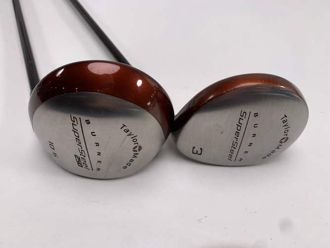 TaylorMade Supersteel  Driver & 3 Fairway Wood Set 10.5* 15* Bubble Senior RH