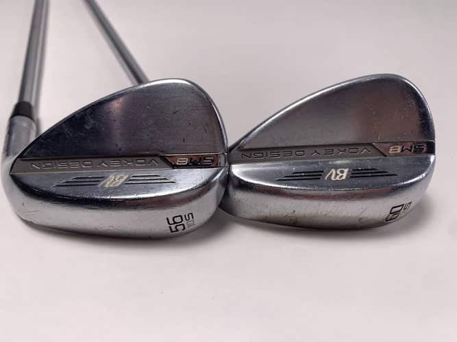 Titleist Vokey SM8 Tour Chrome Wedge Set 56* 10 |60* 10 Project X Mens RH +1"