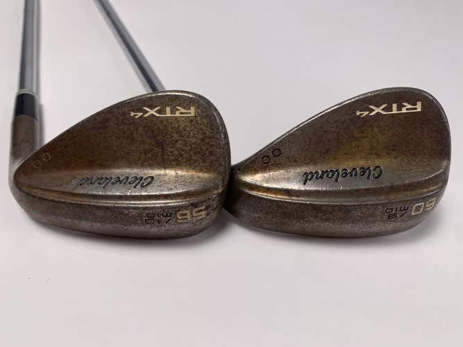 Cleveland RTX 4 Tour Raw Wedge Set 56* 10 | 60* 9 DG Tour Issue S400 Mens RH