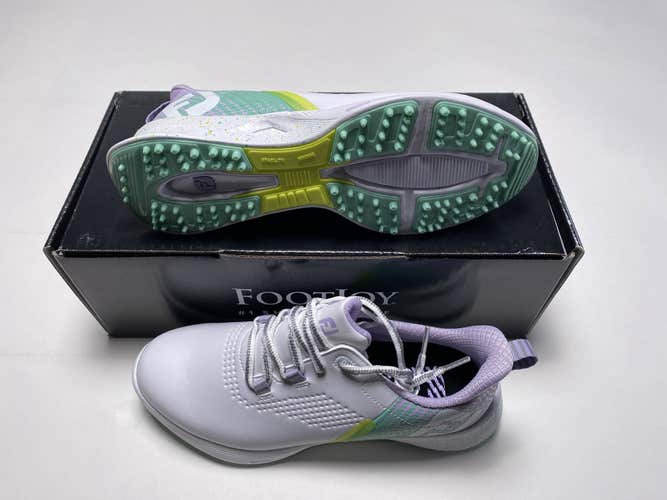 Adidas FJ Fuel Golf Shoes White Green Pink Women's SZ 7.5 (90684)