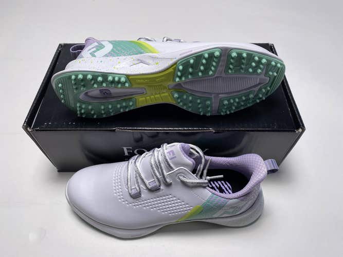 FootJoy FJ Fuel Golf Shoes White Green Pink Women's SZ 8 (90684)