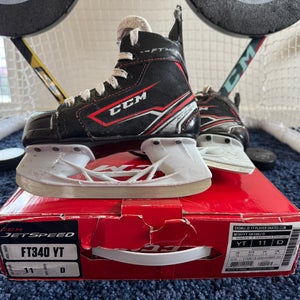 CCM JetSpeed FT340 Hockey Skates With Soakers - Youth Size 11 Regular Width