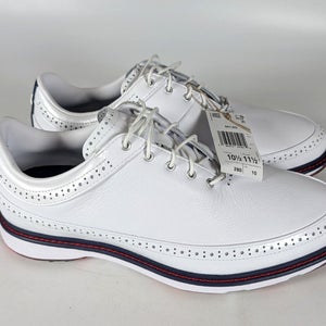 adidas MC80 Spikeless Golf Shoes White/Navy/Scarlet JH6144 Men's Size: 10.5