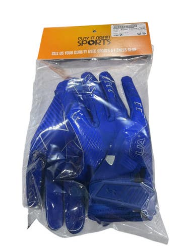 Used Under Armour UA FB Gloves Royal Blue SM 11834-S000043261