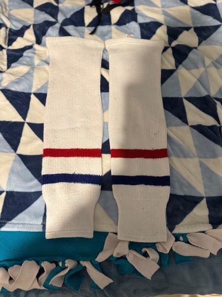 White Senior CCM Socks (Used)