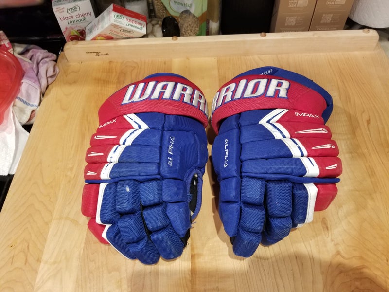TEAM USA Pro Return Warrior Sr 14" Pro Stock Alpha DX Pro Hockey Game Gloves