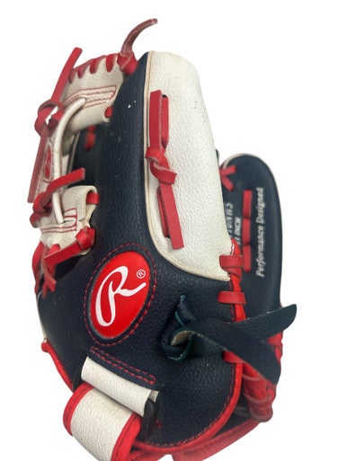 Used Rawlings WPL110NWS BB/SB Glove RH Throw Navy Blue And Red 11" 11862-S000091818