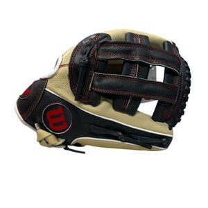Used Wilson A04RB2412 BB/SB Glove RH Throw Black And Tan 12" 11835-S000201252