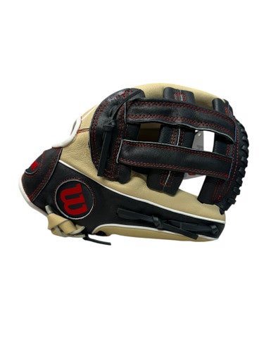 Used Wilson A04RB2412 BB/SB Glove RH Throw Black And Tan 12" 11835-S000201252