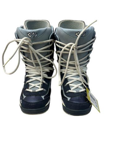 Used ThirtyTwo MINON Womens Snowboard Boots Carolina Blue And Navy Blue Senior 8.5 11835-S000201316
