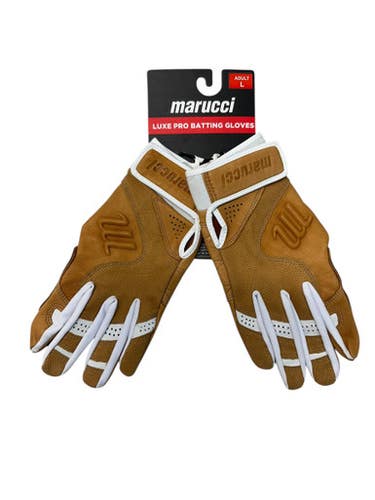 Used Marucci LUXE PRO BB/SB Batting Gloves Brown LG 11835-S000189556