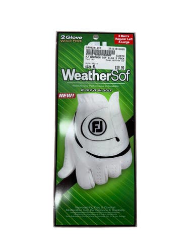Used Foot Joy WEATHER SOF Mens Golf Glove White XL 11835-S000201146
