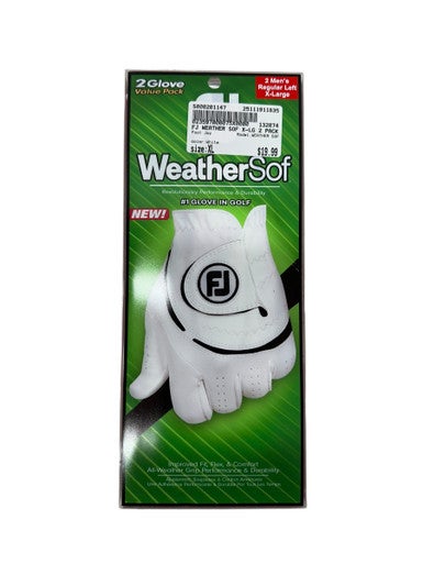 Used Foot Joy WEATHER SOF Mens Golf Glove White XL 11835-S000201146
