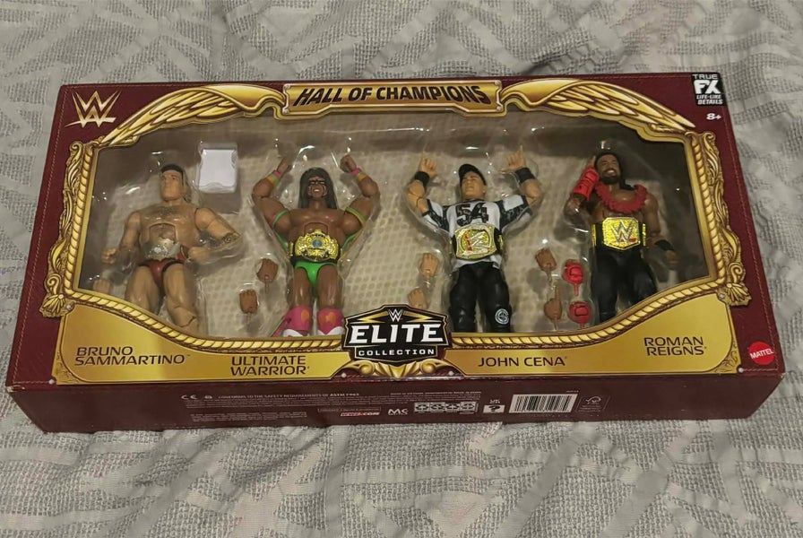 WWE Elite Hall of Champions 4 Pack Figures Cena Roman Ultimate Warrior Bruno New