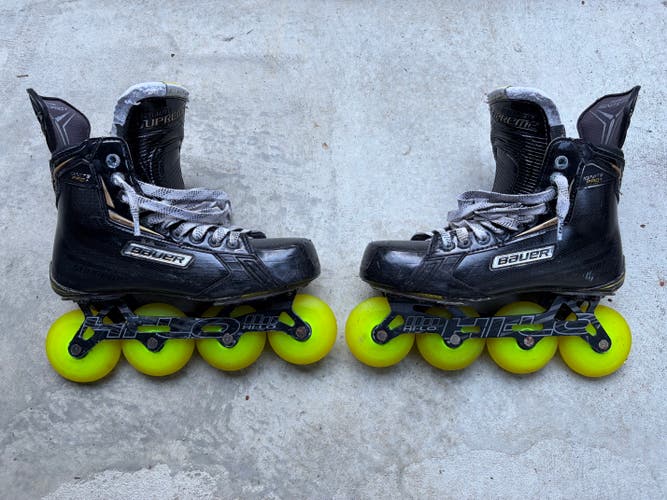 Bauer Supreme Ignite Pro+ Hockey Skates 8D with Hi-Lo Roller Chassis (Used)