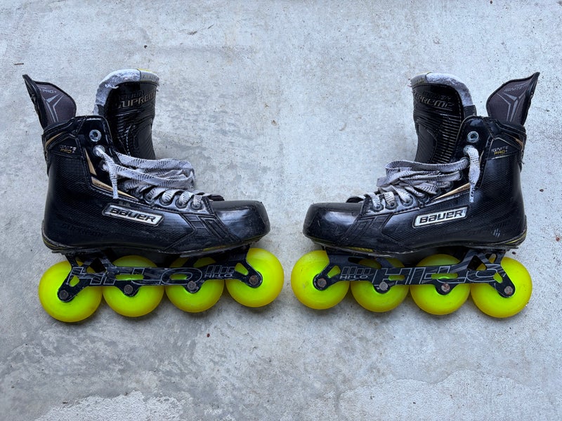 Bauer Supreme Ignite Pro+ Hockey Skates 8D with Hi-Lo Roller Chassis (Used)