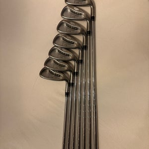 Men's 2005 TaylorMade Rac OS Right Handed Iron Set Stiff Flex 7 Pieces (Used)