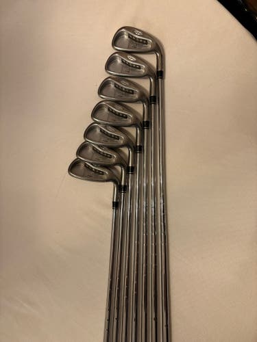 Men's 2005 TaylorMade Rac OS Right Handed Iron Set Stiff Flex 7 Pieces (Used)