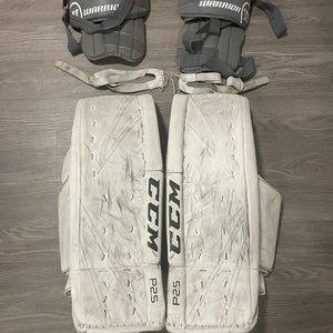 30" CCM Premier P2.5 Goalie Leg Pads + Warrior Knee Pads (Both Used)