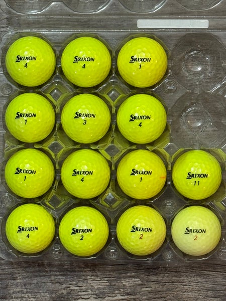 14 Srixon Z-STAR Yellow Golf Balls - 5A/4A Condition