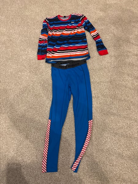 Blue Small Kids Unisex Helly Hansen Compression pants & shirt (Used)