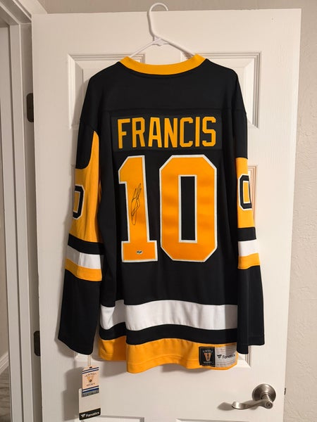Signed Ron Francis Pittsburgh Penguins Jersey with COA