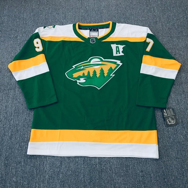 Minnesota Wild 97 Kirill Kaprizov Green Reverse Retro Ice Hockey Jersey size 50
