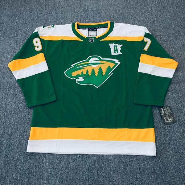 Green Minnesota Hockey Jerseys Minnesota Wild 97 Kirill Kaprizov Green Reverse Retro Ice Hockey