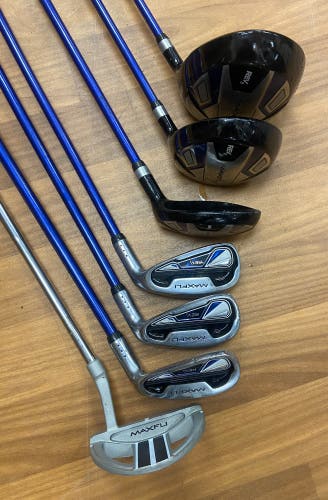 Junior Maxfli Rev 3 Right Handed Clubs (Full Set) Junior 7 Pieces (Used) DR,FW,HY,7,9,S, Putter