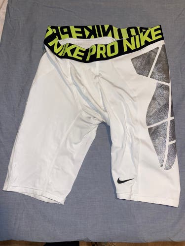 Nike Pro MLB-Style Baseball Sliding Compression Pants – XXL – 3/4 Length w/ Thigh/Hamstring Sliding