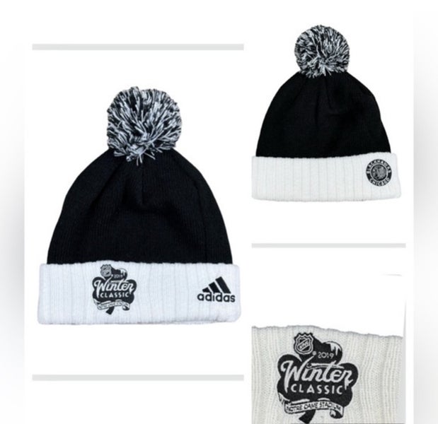 Chicago Blackhawks 2019 Winter Classic Adidas White & Black Beanie NHL