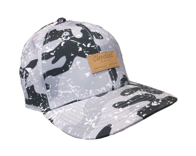 NEW Cleveland Golf Camo Patch Gray/White Adjustable Snapback Golf /Hat/Cap