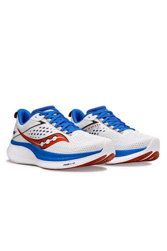 Saucony Ride 17 S20924-105 Sneakers Men's 11.5 White Cobalt Running Shoes DDK547