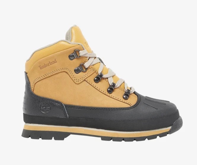 Timberland Euro Hiker Kids US 6 Black Wheat Nubuc Shell Toe Hiking Boots DDK510