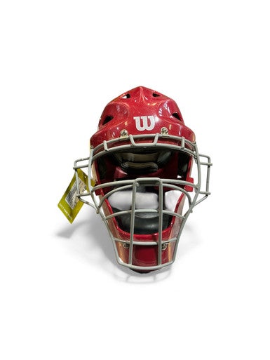 Used Wilson WTA 4602 Catchers Helmet w/Mask Red One Size 11873-S000218815
