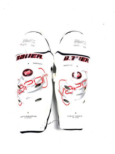 Used Bauer VAPOR 6 Senior Shin Guards White 14" 11860-S000301598
