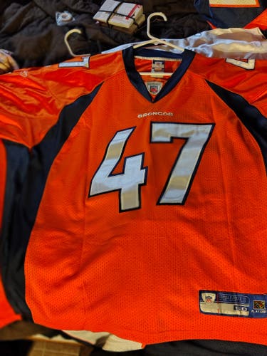 Denver broncos John Lynch authentic stitched Reebok on Field Jersey