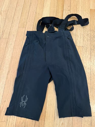 Black Unisex Size 16 Spyder Ski Racing shorts with zip off  (Used)