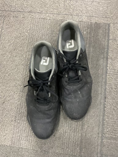 Used Foot Joy Mens Golf Shoes Black Senior 12 11614-S000226163