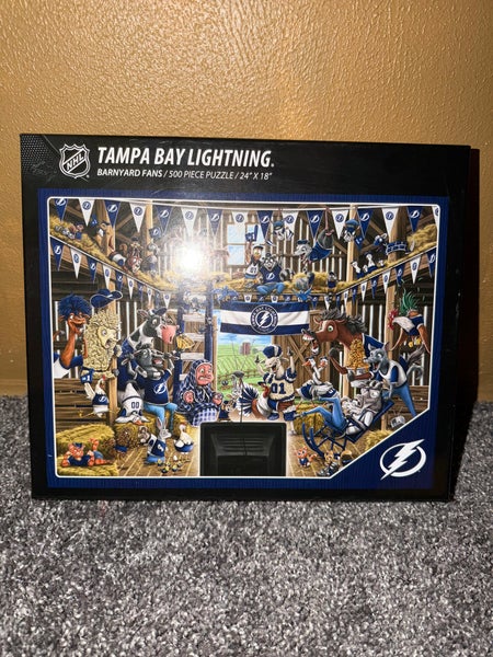 NHL You The Fan Hockey Tampa Bay Lightning Barnyard Fans 500 Piece Puzzle Used