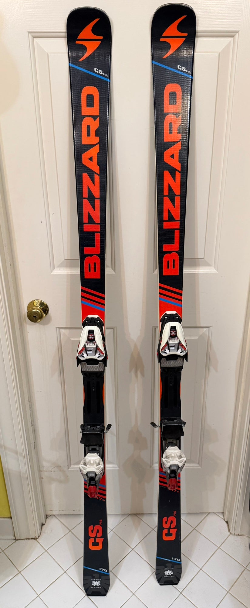BLIZZARD FIS ＧＳ　１７０cm Blizzard GS FIS 170 cm Racing Skis With Bindings Max Din 12 (Used