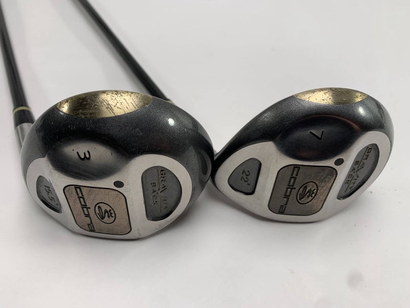 Cobra Gravity Back 3 & 7 Fairway Wood Set 15.5* 21* Cobra Airweight Mens RH