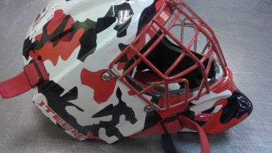 Used Itech GOALIE Senior Goalie Helmet/Mask White MD 11339-S000196758