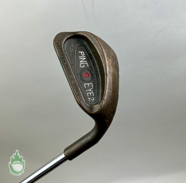Used RH Ping Red Dot Eye 2 Beryllium Copper PW ZZ Lite Flex Steel Golf Club