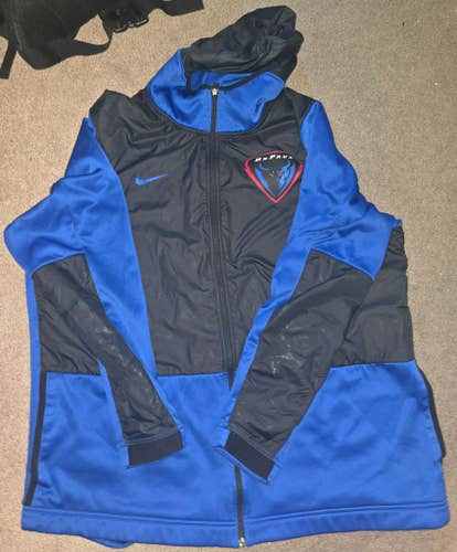 DePaul Blue Demons Basketball Nike Team Issued Hooded Fleece Lined Jacket 2XLT
