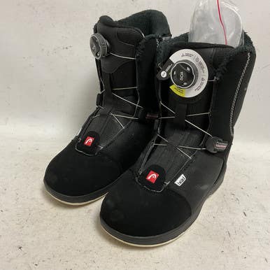 Used Head JR BOA Boys Snowboard Boots Black Junior 04 11855-S000195237