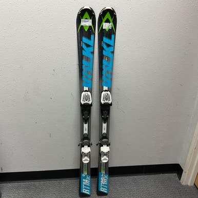 Used Volkl RTM JR Boys DH Ski/Binding Black And Carolina Blue 130 cm 11855-S000195203